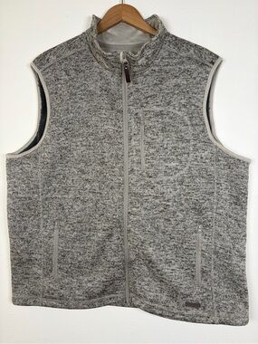 Smith’s Workwear Men’s XL Gray Sherpa Fleece Vest Full Zip Outdoor Hiking